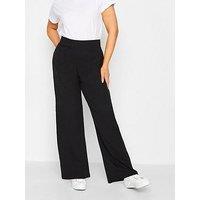 M&Co Petite Petite Black Wide Leg Yoga Pant 27"
