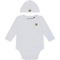 Lyle & Scott Baby Boys Romper And Hat Set - Off White