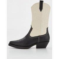 Only Cowboy Boot - Black/Cream