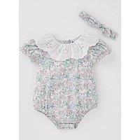 Mini V By Very Floral Romper And Headband
