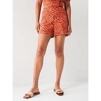 V By Very Printed Shorts Co-Ord - Orange