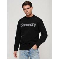 Superdry City Loose Crew Sweatshirt - Black