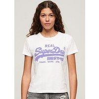 Superdry Neon Vl Graphic Fitted T-Shirt - White