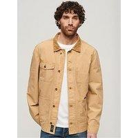 Superdry Cotton Worker Jacket - Light Brown