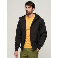 Superdry Surplus Nylon Hooded Bomber Jacket - Black