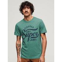 Superdry Copper Label Script T-Shirt - Green