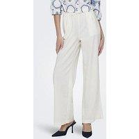 Only Linen Blend Trouser - White