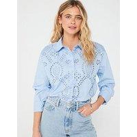 Only Embroidered Shirt - Blue