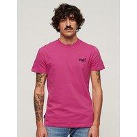 Superdry Essential Logo Embroidered T-Shirt - Bright Pink