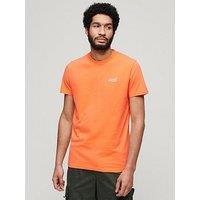 Superdry Essential Logo Embroidered T-Shirt - Bright Orange