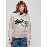 Superdry Embroidered Vl Graphic Hoodie - Cream