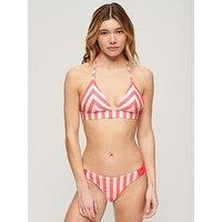 Superdry Stripe Cheeky Bikini Bottoms - Pink