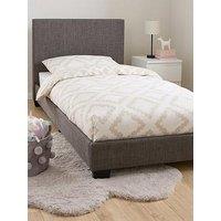 Very Home Riley Fabric Single Bed Frame With Mattress Options (Buy & Save!) - Dark Grey - Bed Frame With Standard Mattress