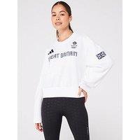 Adidas Womens Team Gb Sweat - White