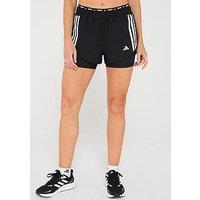 Adidas Women'S Running Own The Run 3 Stripes 2-In-1 Shorts - Black