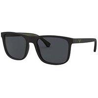 Emporio Armani 0Ea4129 Square Sunglasses - Black