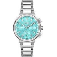 Boss Ladies One Stainless Steel Watch With Bright Turquoise Dial