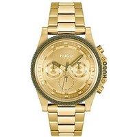 Hugo Gents #Brave Light Yellow Gold Ip Watch