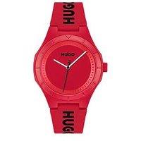 Hugo Gents #Litforhim Red Silicone Watch