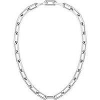 Boss Ladies Halia Stainless Steel Crystal Linked Necklace