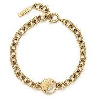 Olivia Burton Gold Ip Sun And Moon Disc Link Bracelet
