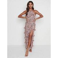 Pretty Lavish Katy Ruffle Midaxi Dress - Pink