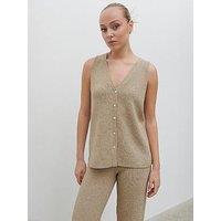 Pretty Lavish Kourtney Knit Waistcoat Co-Ord - Taupe