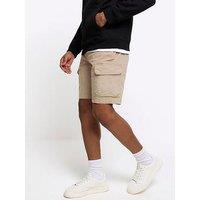 River Island Piero Cargo Shorts - Natural