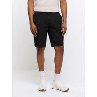 River Island Piero Cargo Shorts - Black