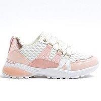 River Island Girls Panel Chunky Trainers - Pink