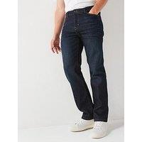 Very Man Straight Jean With Stretch - Dark Green Tint