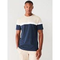 Everyday Cut And Sew T-Shirt - Stone/Navy