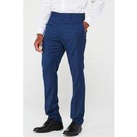 Very Man Slim Fit Grid Check Suit Trouser - Navy