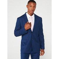 Very Man Slim Fit Grid Check Suit Jacket - Navy