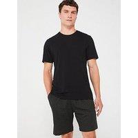 Everyday Short Sleeve Lounge Set - Black/Khaki