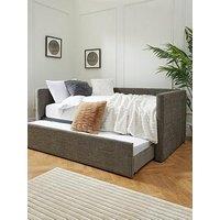 Very Home Newport Day Bed With Trundle With Mattress Options (Buy & Save!) - Fsc Certified - Bed With Fold-Away Trundle And 2 Memory Mattresses