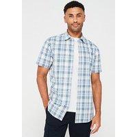 Very Man Short Sleeve Check Shirt - Blue