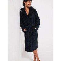 Very Man Supersoft Hooded Dressing Gown - Navy