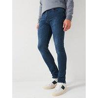 Very Man Skinny Jean With Stretch - Mid Blue Wash