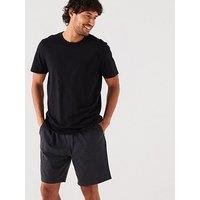 Everyday T-Shirt And Short Pj Set - Black/Charcoal