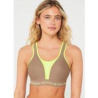 Shock Absorber Womens Ultimate Run Padded Sports Bra - Khaki