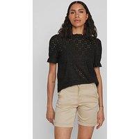 Vila Broderie Top - Black