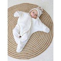 Clair De Lune Star Fleece Wrap Blanket - Cream