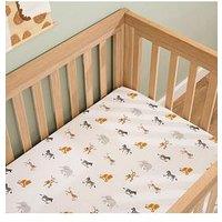 Clair De Lune Jungle Dream 2 Pack Fitted Cotton Cot Bed Sheets (140 X 70 Cm)