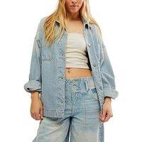 Free People Madison City Railroad Jacket - Blue