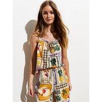 New Look Multicolour Tropical-Patterned Cami Top - Print