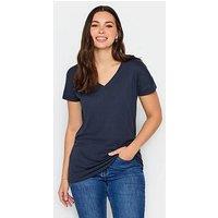 Long Tall Sally Tall Premium Navy Modal V Neck Tee