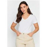 Long Tall Sally Tall Premium White Modal V Neck Tee