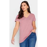 Long Tall Sally Tall Premium Pink Modal V Neck Tee