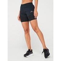 Ronhill Womens Core Twin Running Short -Black